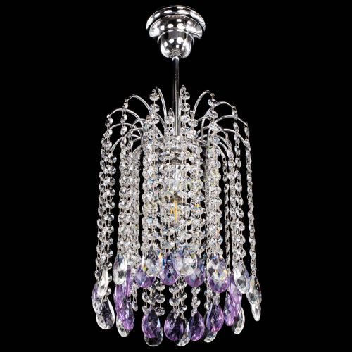 Люстра Зима капель журавлик фиолетовая в Саратове Гусь Хрустальный