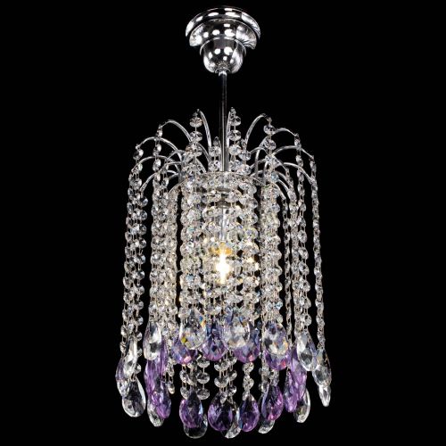 Люстра Зима капель журавлик фиолетовая в Саратове Гусь Хрустальный