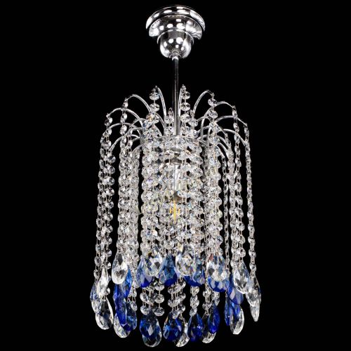 Люстра Зима капель журавлик синяя в Саратове Гусь Хрустальный