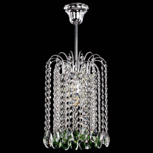 Люстра Зима капель журавлик зеленая в Саратове Гусь Хрустальный