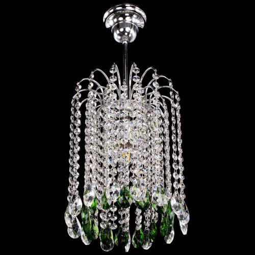 Люстра Зима капель журавлик зеленая в Саратове Гусь Хрустальный