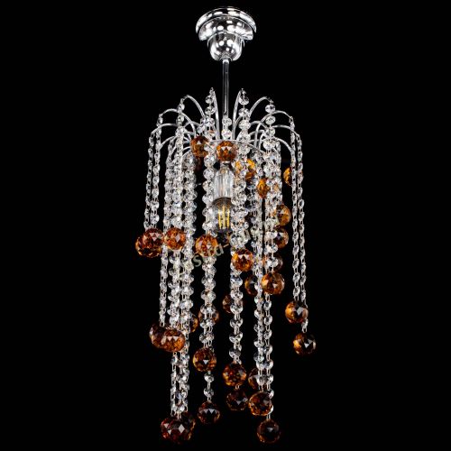 Люстра Зима каскад шар 30 чайная в Саратове Гусь Хрустальный