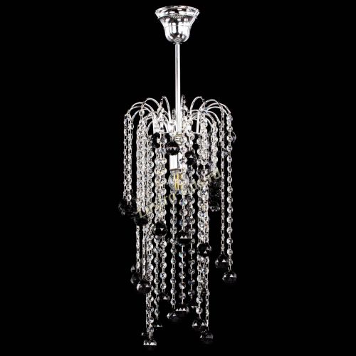 Люстра Зима каскад шар 30 черная в Саратове Гусь Хрустальный