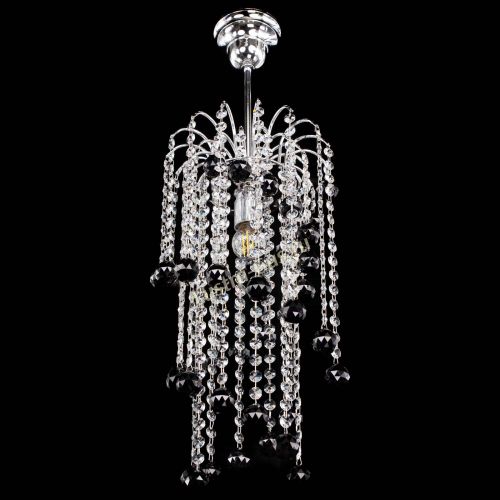 Люстра Зима каскад шар 30 черная в Саратове Гусь Хрустальный