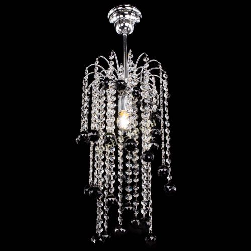 Люстра Зима каскад шар 30 черная в Саратове Гусь Хрустальный