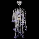 Люстра Зима каскад шар 30 фиолетовая в Саратове