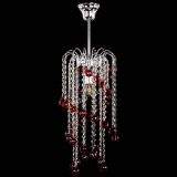 Люстра Зима каскад шар 30 красная в Саратове
