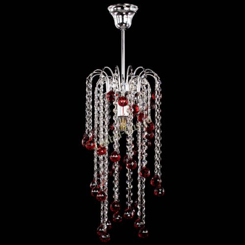 Люстра Зима каскад шар 30 красная в Саратове Гусь Хрустальный