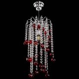 Люстра Зима каскад шар 30 красная в Саратове