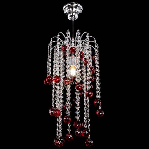 Люстра Зима каскад шар 30 красная в Саратове Гусь Хрустальный