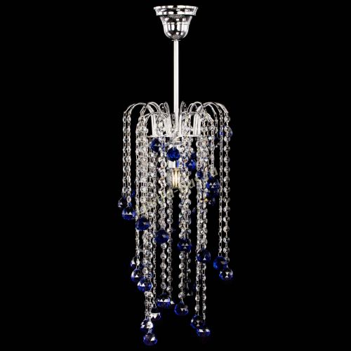 Люстра Зима каскад шар 30 синяя в Саратове Гусь Хрустальный