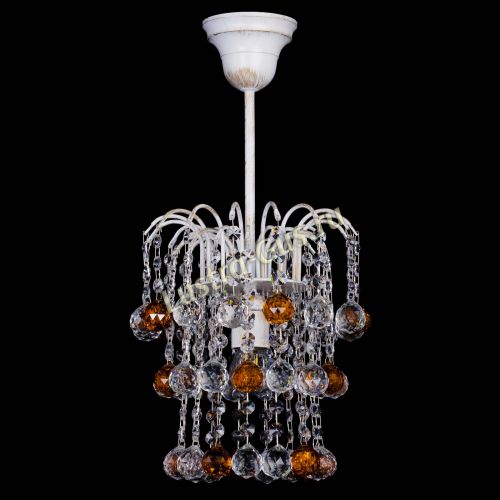 Люстра Зима шар чайная (белая патина)  в Саратове Гусь Хрустальный