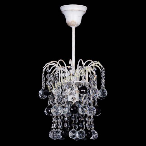 Люстра Зима шар черная (белая патина)  в Саратове Гусь Хрустальный