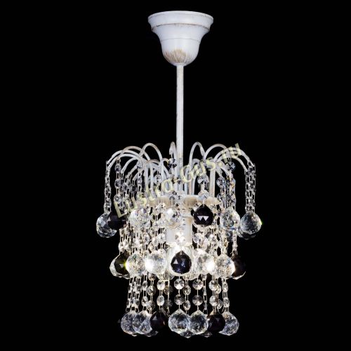 Люстра Зима шар черная (белая патина)  в Саратове Гусь Хрустальный