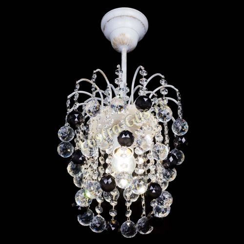 Люстра Зима шар черная (белая патина)  в Саратове Гусь Хрустальный