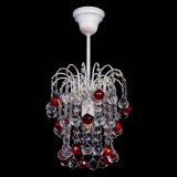 Люстра Зима шар красная (белая патина)  в Саратове