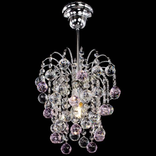 Люстра Зима шар розовая в Саратове Гусь Хрустальный