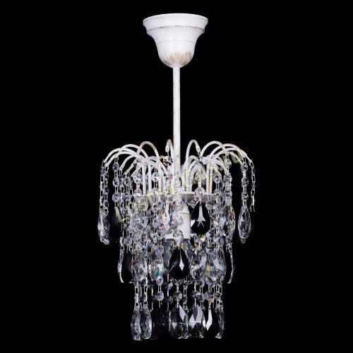 Люстра Зима журавлик черная (белая патина) в Саратове Гусь Хрустальный