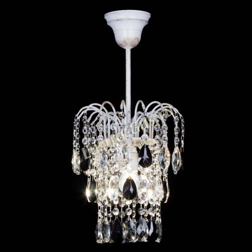 Люстра Зима журавлик черная (белая патина) в Саратове Гусь Хрустальный