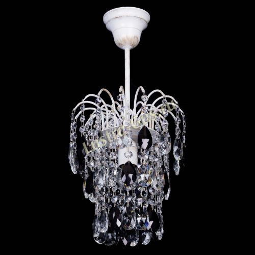 Люстра Зима журавлик черная (белая патина) в Саратове Гусь Хрустальный