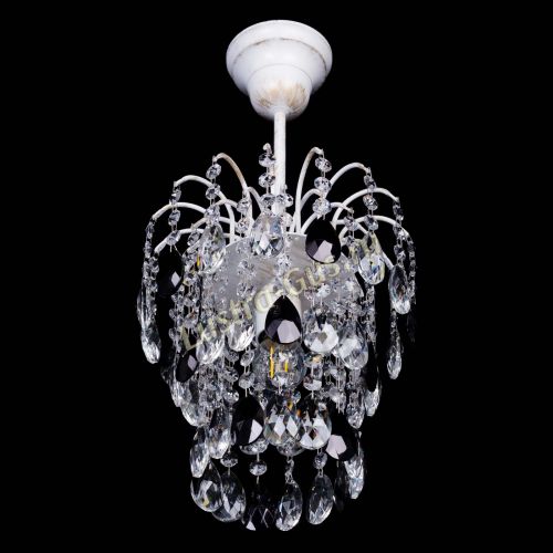 Люстра Зима журавлик черная (белая патина) в Саратове Гусь Хрустальный