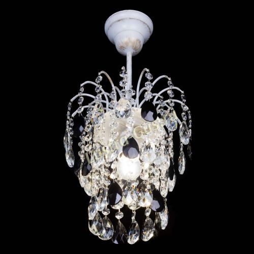 Люстра Зима журавлик черная (белая патина) в Саратове Гусь Хрустальный