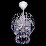 Люстра Зима журавлик фиолетовая (белая патина) в Саратове