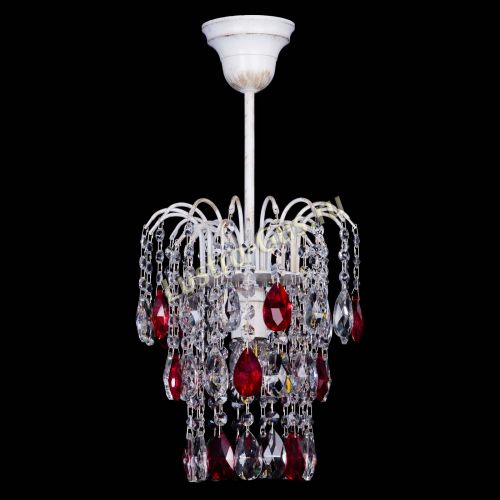 Люстра Зима журавлик красная (белая патина) в Саратове Гусь Хрустальный