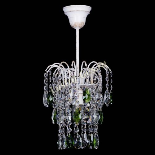 Люстра Зима журавлик зеленая (белая патина) в Саратове Гусь Хрустальный