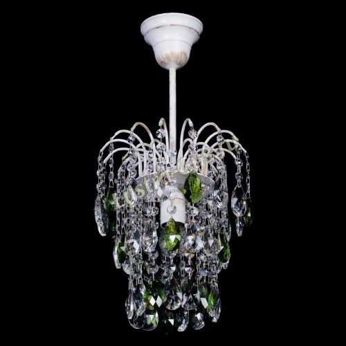 Люстра Зима журавлик зеленая (белая патина) в Саратове Гусь Хрустальный