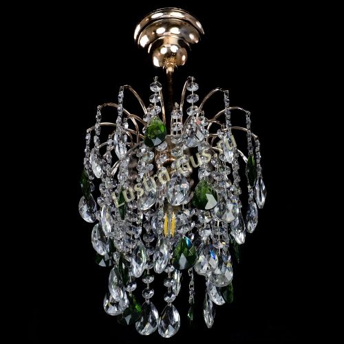 Люстра Зима журавлик зеленая в Саратове Гусь Хрустальный