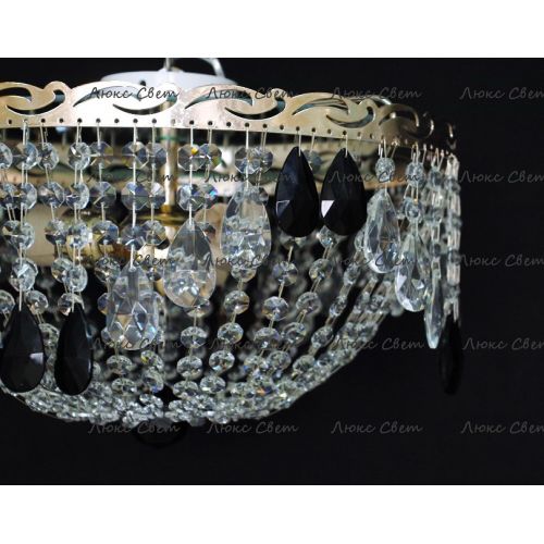 Люстра Анжелика журавлик черная в Саратове Гусь Хрустальный