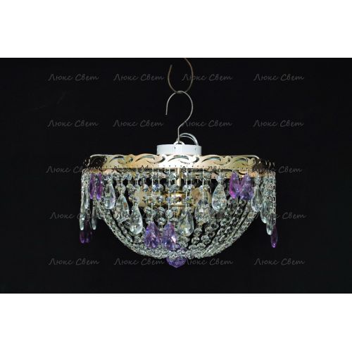 Люстра Анжелика журавлик фиолетовая в Саратове Гусь Хрустальный