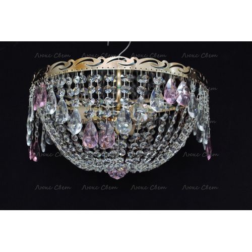 Люстра Анжелика журавлик розовая в Саратове Гусь Хрустальный