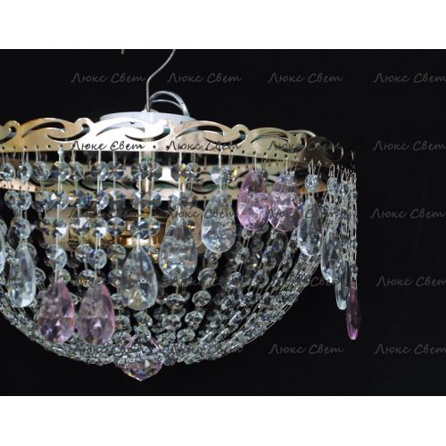 Люстра Анжелика журавлик розовая в Саратове Гусь Хрустальный