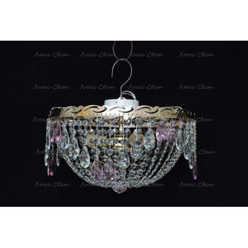 Люстра Анжелика журавлик розовая в Саратове Гусь Хрустальный