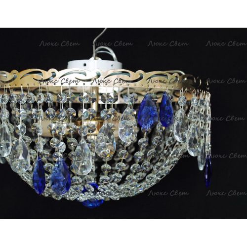Люстра Анжелика журавлик синяя в Саратове Гусь Хрустальный