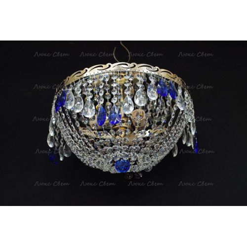 Люстра Анжелика журавлик синяя в Саратове Гусь Хрустальный