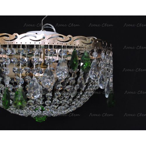 Люстра Анжелика журавлик зеленая в Саратове Гусь Хрустальный