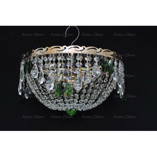 Люстра Анжелика журавлик зеленая в Саратове Гусь Хрустальный