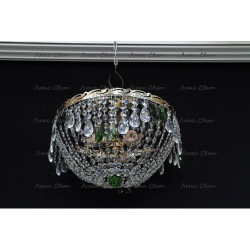 Люстра Анжелика журавлик зеленая в Саратове Гусь Хрустальный