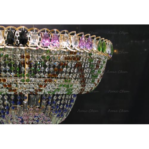 Люстра Водопад Колор 80 см в Саратове Гусь Хрустальный