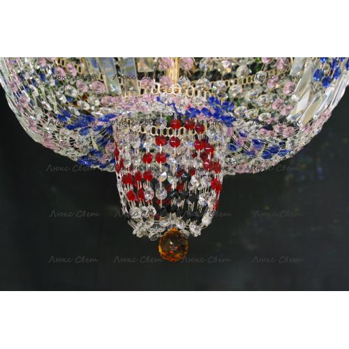 Люстра Водопад Колор 80 см в Саратове Гусь Хрустальный