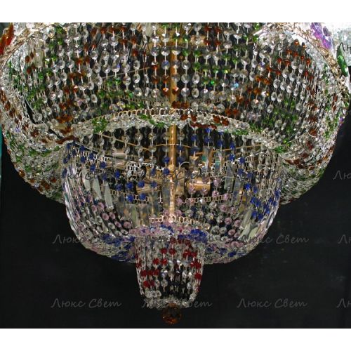 Люстра Водопад Колор 80 см в Саратове Гусь Хрустальный