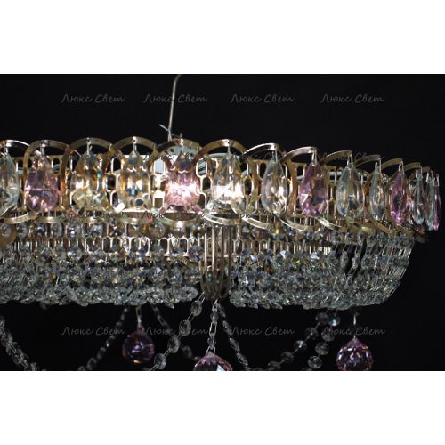 Люстра Кольцо блин розовая в Саратове Гусь Хрустальный