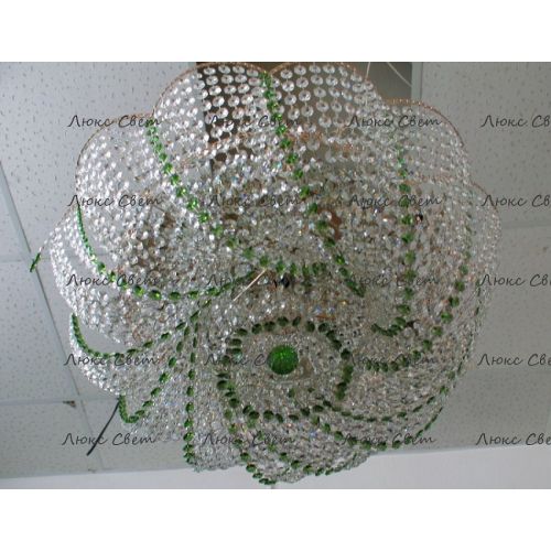 Люстра Лотос  Елена цветная № 1 в Саратове Гусь Хрустальный