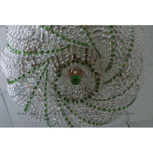 Люстра Лотос  Елена цветная № 1 в Саратове Гусь Хрустальный