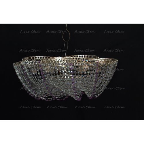 Люстра Лотос Елена сиреневая в Саратове Гусь Хрустальный