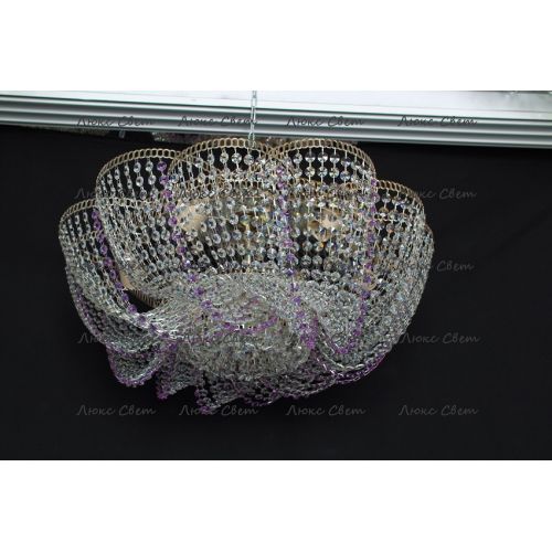 Люстра Лотос Елена сиреневая в Саратове Гусь Хрустальный