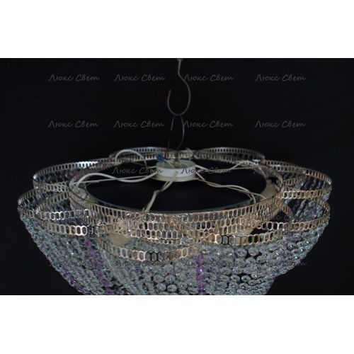 Люстра Лотос Елена сиреневая в Саратове Гусь Хрустальный